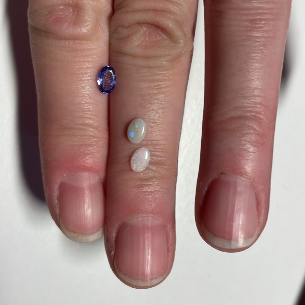 3 Opals And One Tanzanite Oval Gems View 2